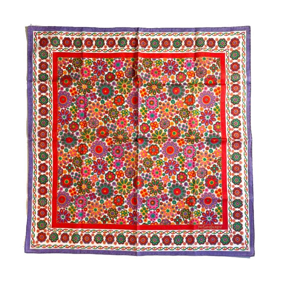 Yves Saint Laurent Cotton Scarf – Multicolor Floral - Picture 1 of 11
